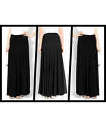 Ann Taylor Black Pintucked Chiffon Maxi Skirt - Size 6 - $95.67 CAD