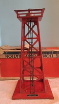 Vintage Train LIONEL FLOODLIGHT beacon Tower NO 394 red With Metal Latti... - £31.54 GBP
