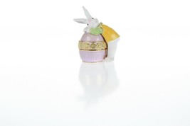 Rabbit on Egg Box Hand made  by Keren Kopal with  Austrian Crystals - £62.57 GBP