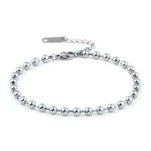 Bead bracelet stainless steel jewelry bracelet bracelet charm bracelet jewelry a - £10.74 GBP