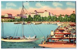 Central Yacht Basin St Petersburg Florida Postcard - £29.05 GBP