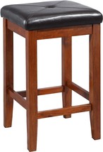 Crosley Furniture Upholstered Square Seat Bar Stool (Set Of 2),, Classic Cherry - £175.85 GBP