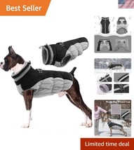 Stylish Large Dog Coat with Turtleneck and Zipper - Cold Weather Essential - $63.00