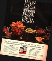Kraft Concorde Grape Jelly 1960s Print Advertisement Ad 1964 fruit bingo c5 - £19.21 GBP