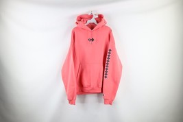 Vintage Champion Womens XL Spell Out Argyle Terra Community College Hoodie Pink - £38.66 GBP