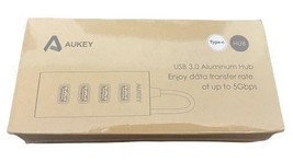 Aukey USB-C Aluminum Hub - 4 Ports - Transfer Rate Up To 5Gbps - Silver - £7.01 GBP