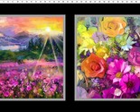 23.5&quot; X 44&quot; Panel Summer Panel A Year of Art Floral Cotton Fabric Panel ... - $9.76