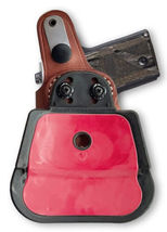 Fits SIG SAUER P938 Handmade Leather Paddle Holster With Thumb Break #1098# RH image 7