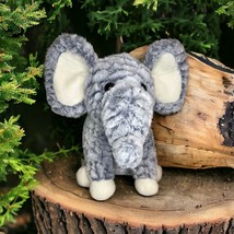 Elephant 14&quot; Plush Gray Marbled Fur Soft Stuffed Animal Toy Machine Washable - £11.35 GBP