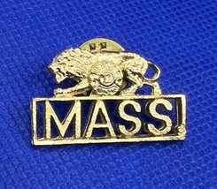 Lions Club Vintage Lapel Pin Massachusetts Gold MASS - $9.87