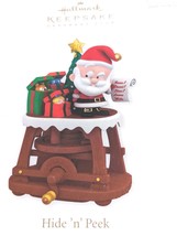 New Hallmark Keepsake Santa Hide N Peek Sound and Motion Christmas Ornam... - £15.87 GBP