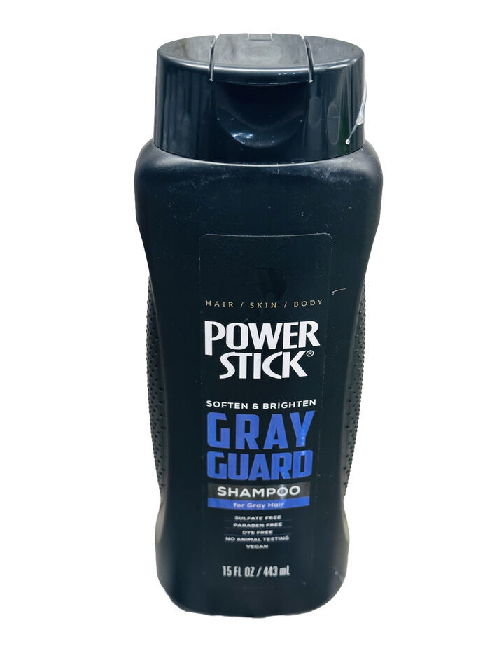 Power Stick Soften/Brighten Gray Guard Shampoo. Vegan 15floz/443ml