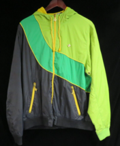 LRG Roots People Windbreaker Rain Jacket Men&#39;s Size Large Green Black Yellow - £19.51 GBP