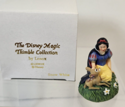 Lenox Snow White Disney Magic Thimble Collection 2&quot; Figurine Fawn Deer 1998 - $11.29