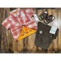 Baby Boy 3-6 mo Route 66 Gap Boys 4 Pc Set Sandals Shorts Shirts New Outfit - $29.65