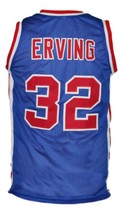 Julius Erving Custom Virginia Squires ABA Basketball Jersey Sewn Blue Any Size image 5