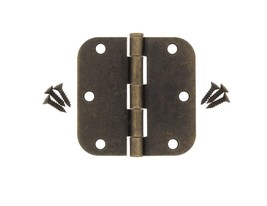 Bulldog Hardware Round Corner Door Hinge, Antique Brass, 3-1/2 inch, Pack of 3 - £9.42 GBP