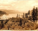 Vtg Photograph  Vista House Crown Point Columbia River Panorama Cross &amp; ... - £122.62 GBP