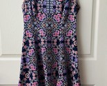 Maggy London Sleeveless Fit and Flare Dress Womens Size 4 Blue  Floral V... - $30.10