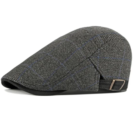 Women Men Hats Plaid Beret Caps Black Herringbone Newsboy Gorras Hombre Tweed Fl - £101.86 GBP