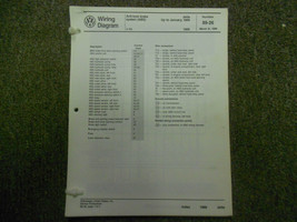 1989 VW Jetta Anti- Verrou Freins Fusible Relais Panneau Câble Diagramme Service - £25.95 GBP