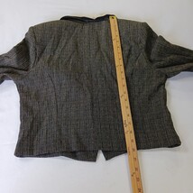 Vintage Perceptions by Irene B. Women's 12 Black/Cream One-Button Blazer Jacket image 5
