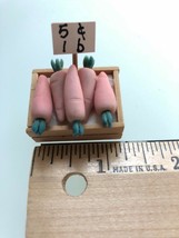 Miniature box of carrots - 1&quot; wide dollhouse - £7.63 GBP