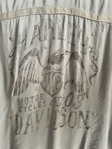 Harley Davidson Womens Eagle Graphic Blouse Star Stud Shirt M L - £13.15 GBP