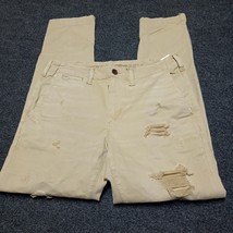 American Eagle Pants Men 30x32  Brown Tan Slim Straight Casual Distresse... - $18.06