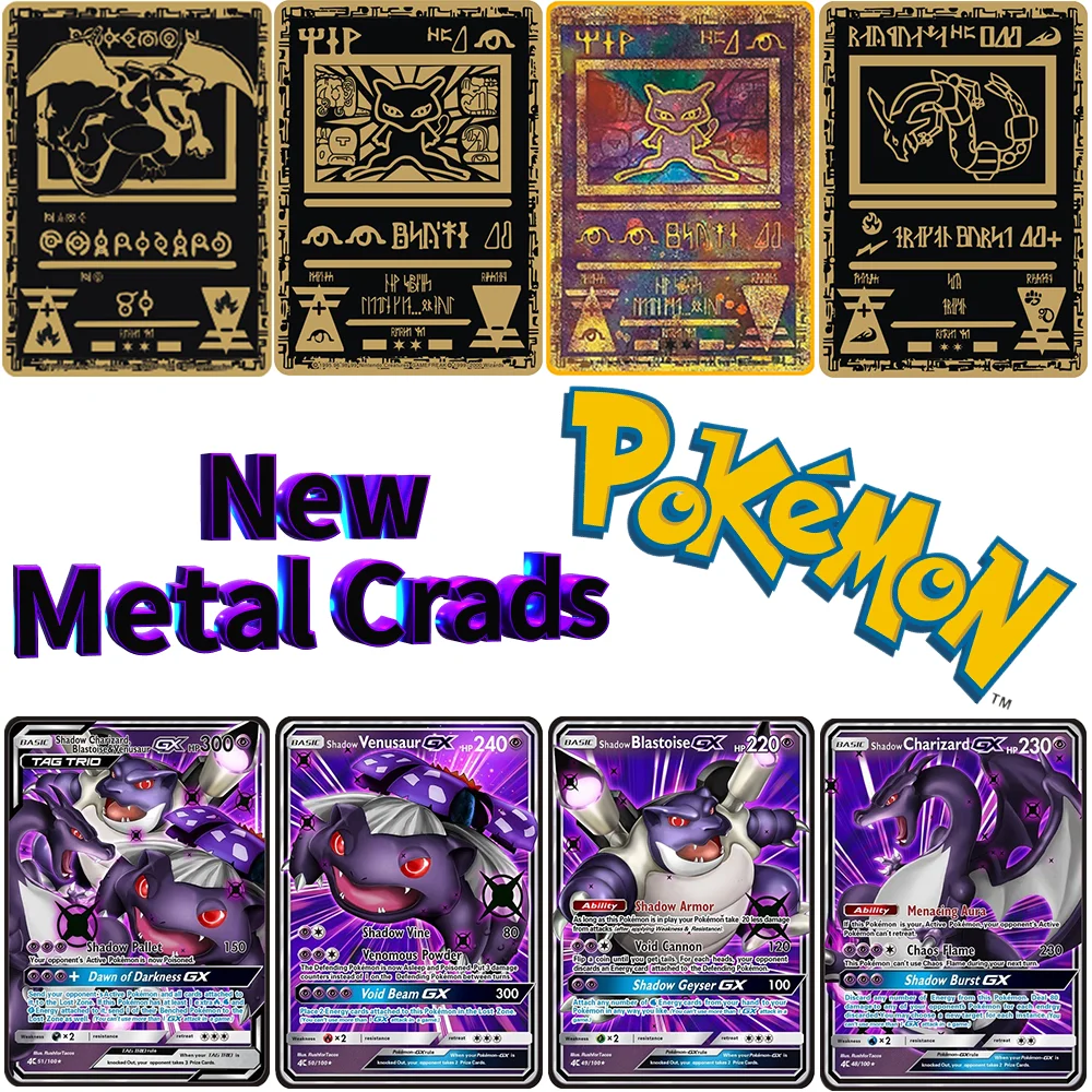 New Pokemon Scarlet Violet Ancient Times Colorful English Metal Cards Mewtow - £10.92 GBP