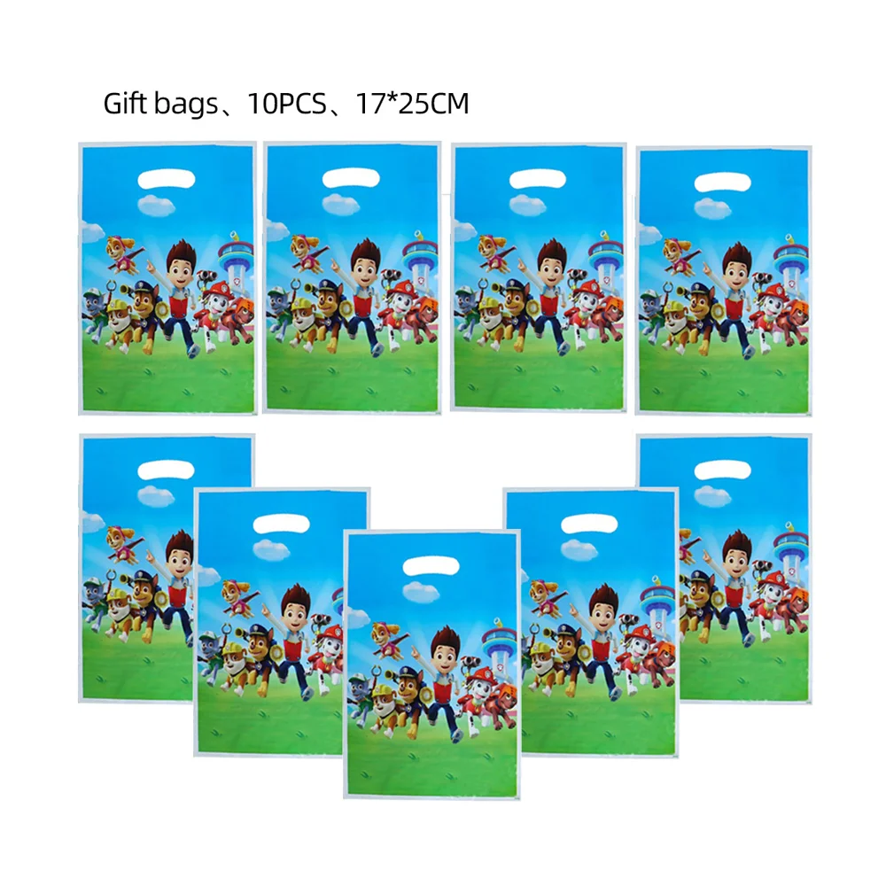 New Paw Patrol Birthday Party Decor Dogs Skye Disposable -Gift bag 10Pcs - $4.79 CAD