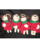 Target Wondershop 2019 Set Of 4 Dog Ornaments Red Sweaters Green Scarves - $408.16 MXN