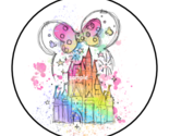 DISNEY CASTLE STICKERS MINNIE EARS BOW ENVELOPE SEALS STICKERS LABELS TA... - $1.99