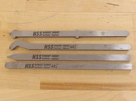 Lot of 4 Robert Sorby 1/4&quot; HSS Blades ONLY Unhandled Sheffield England - £24.56 GBP