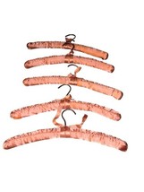 VTG Padded Lingerie Clothes Hangers Set of 5 Peach - $101.92 MXN
