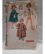 VTG 1950&#39;s Simplicity Pattern 4503 Adorable Child&#39;s Robe w/ Bunny Transf... - £7.78 GBP