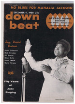 Down Beat  Magazine Mahalia Jackson December 11 1958 - £16.06 GBP
