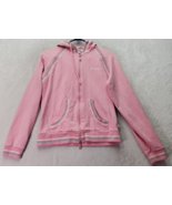 Vertigo Jacket Girls Large Pink Long Sleeve Hooded Drawstring Logo Full ... - $43.27