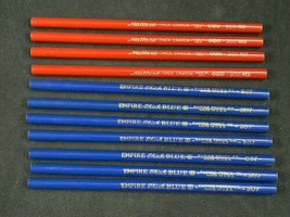 Lot Of 11 Vintage Pencils: 4 Mallard Red #900 and 7 Empire Blue #307 Pen... - $14.80