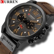 Curren 8314 Mens Watches Men Military Sport Wristwatch Leather Watch Rel... - £47.11 GBP