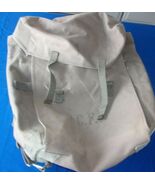 LARGE WWII CANVAS BARREL BACKPACK RUCK ROLL AWAY HAS INITIALS CF - €54,44 EUR