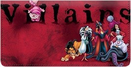 Disney Villains Leather Cover Checkbook Cover ID window &amp; 4 credit card slits. - £19.32 GBP