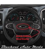 Matte Black Vinyl BowTie Steering Wheel Emblem Overlay Decal Chevrolet C... - £19.65 GBP