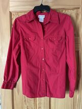 Oh Mamma Long Sleeve Button Up Maternity Top With Tie Back Size Medium - $109.93 MXN