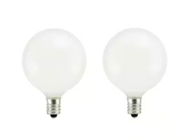Sylvania Doublelife White 25W G16.5 Light Bulb, Pack of 2 Bulbs - $8.95