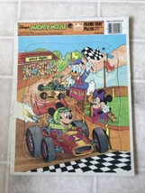Vintage Golden Walt Disney Puzzle Frame Tray Mickey and Minnie Race 12 P... - £13.07 GBP