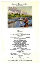Jasper Park Lodge Menu Canadian National 1953  Alberta Canada Tonquin Va... - £13.98 GBP