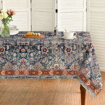 Boho Bohemia Style Tablecloth 60X84 Inch Rectangular, Vintage Country Rustic Far - £23.08 GBP