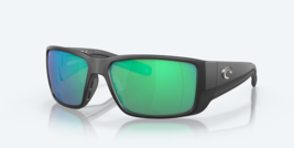 Costa Del Mar Blackfin Pro Matte Black/Green Mirror POLARIZED 580G Sungl... - $178.19