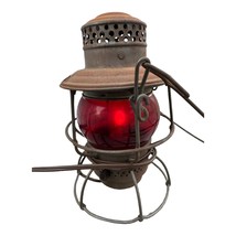 Adams &amp; Westlake PRR Railroad Lantern with RED Adlake Kero Globe Electric - £67.10 GBP